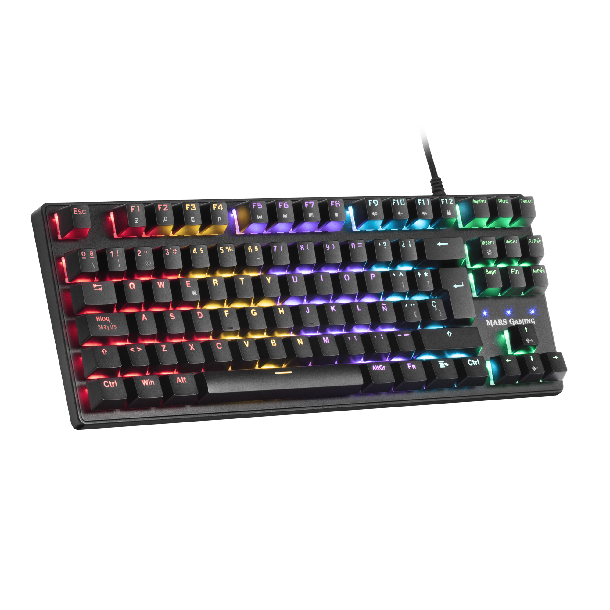Mars Gaming MKXTKLBES Ultra-compact Mechanical Keyboard TKL RGB Wrist rest Switch OUTEMU SQ Blue Spanish Language – image 4