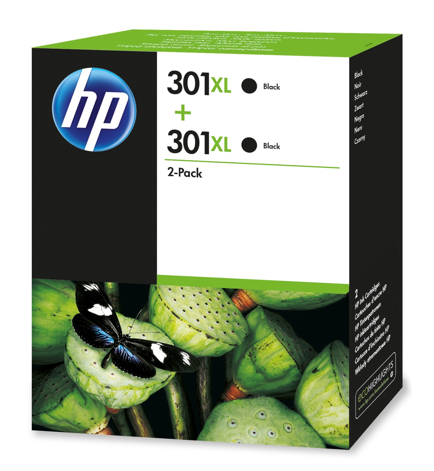 HP 301XL 2-pack High Yield Black Original Ink Cartridges – image 1