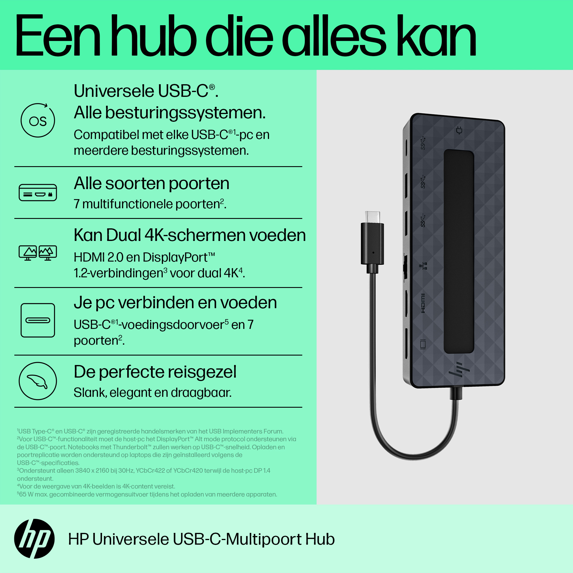 HP Universal USB-C Multiport Hub. Connectivity technology: Docking, Host interface: USB 3.2 Gen 2 (3.1 Gen 2) Type-C. Prod