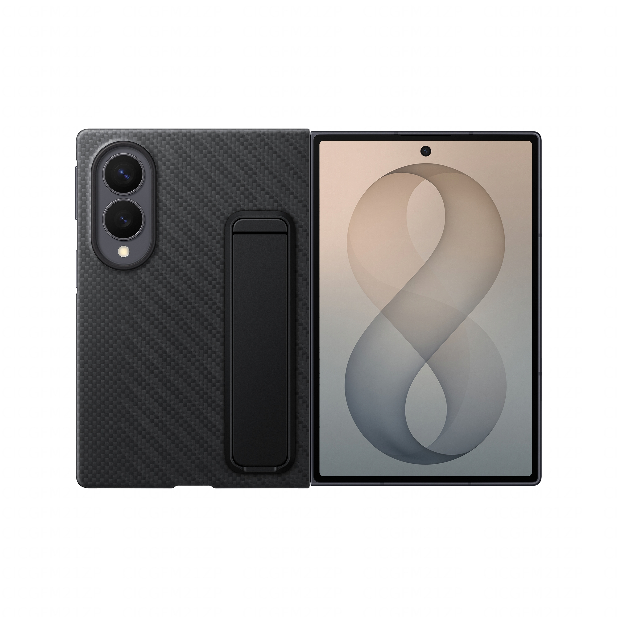 Samsung - Carcasa Samsung Carbon Standing para Galaxy Z Fold8.