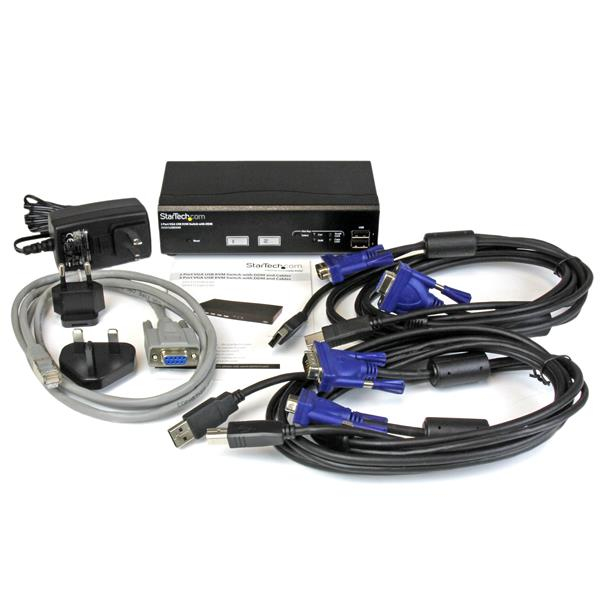 StarTech.com 2 Port USB VGA KVM Switch with DDM Fast Switching Technology and Cables – image 4