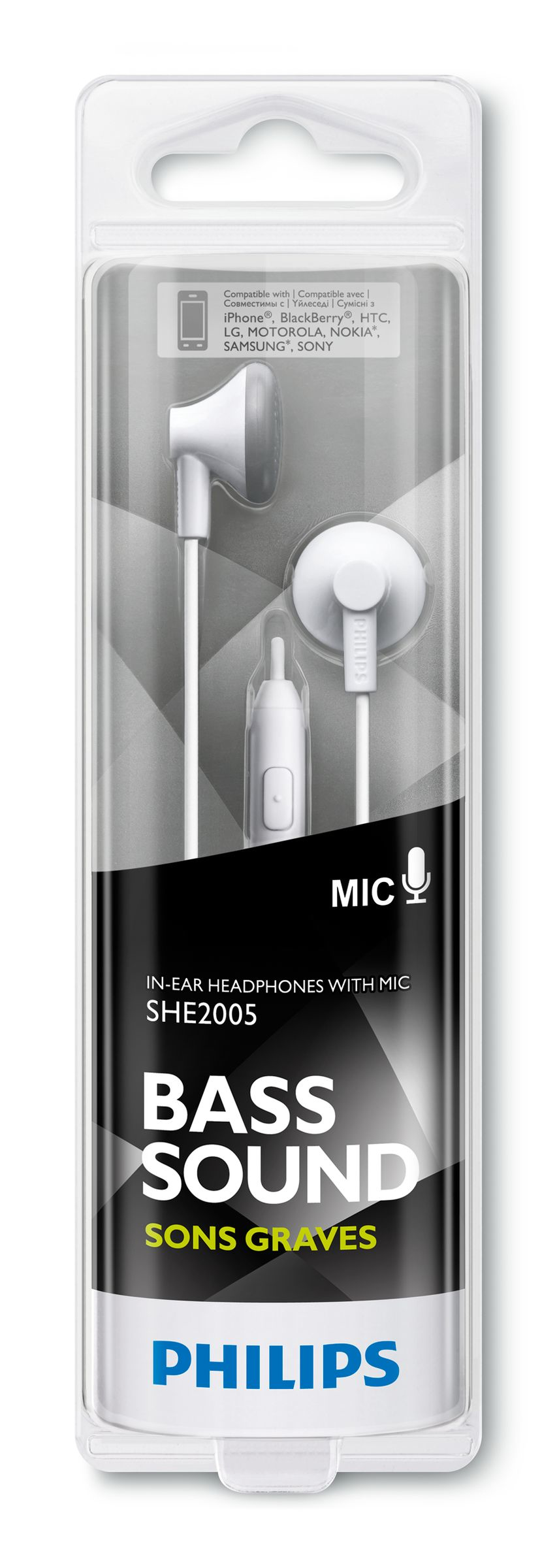 Philips SHE2005WT/00 headphones/headset Wired In-ear White – image 2