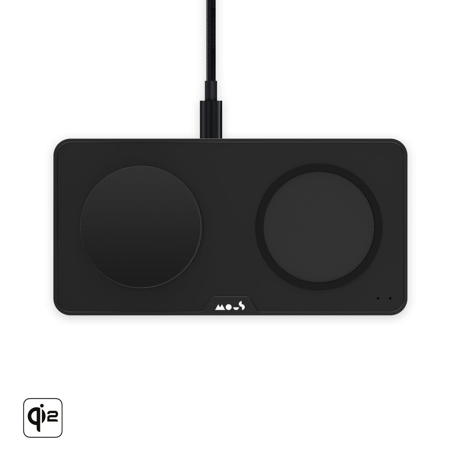 صورة محطة شحن Mous LOW-A0839-MBLPCB-WCP-W1 لاسلكية Qi2 65 واط باللون الأسود المطفي