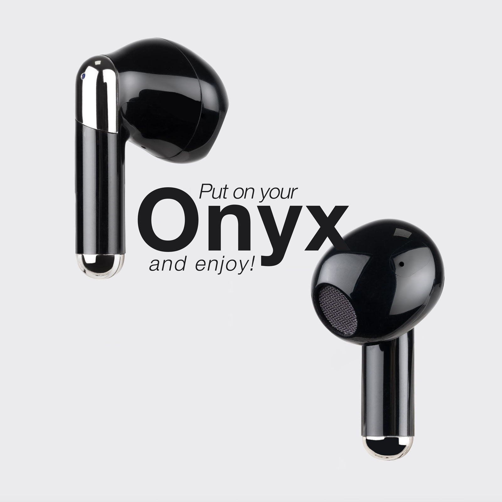 TooQ Onyx Wireless Earbuds + Bluetooth Microphone with Charging Case, Black – image 5