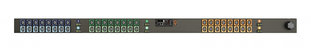 Vertiv MN03E9W1-48L138-6PS15D0A10-S power distribution unit (PDU) 48 AC outlet(s) 0U Black