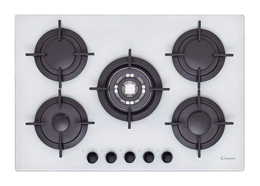 Candy CVG75SQGB hob White Built-in Gas 5 zone(s)