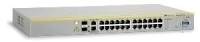 Allied Telesis 10/100TX x 24 ports PoE stackable FE Switch w/ 2 combo ports, EU power cord
