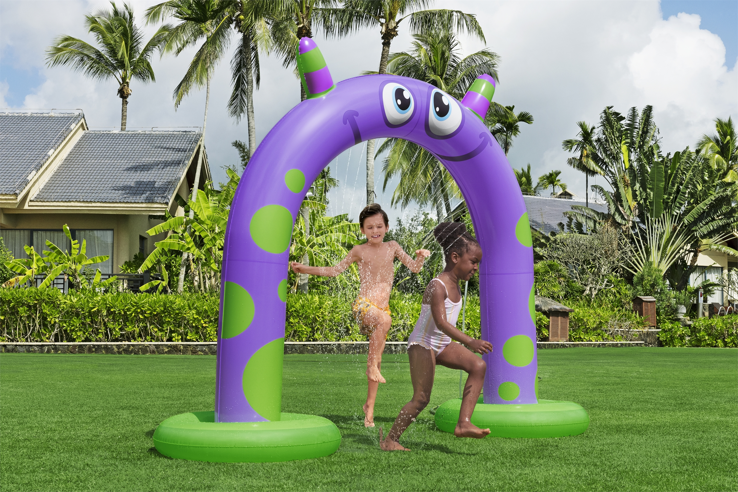 Resim Bestway Jumbo Friendly Monster Şişme Fıskiye 2,44 m x 84 cm x 1,98 m