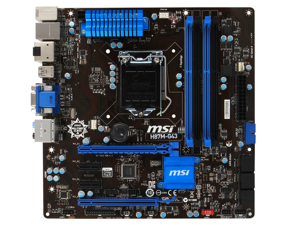 MSI H87M-G43 motherboard Intel® H87 LGA 1150 (Socket H3) micro ATX – image 2
