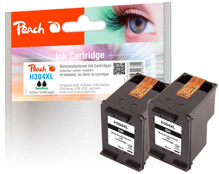 Peach 320040 ink cartridge 2 pc(s) Compatible High (XL) Yield Black