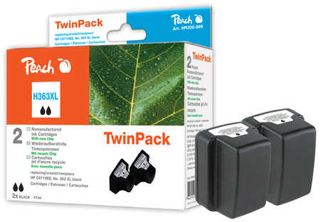 Peach 319216 ink cartridge 2 pc(s) Black