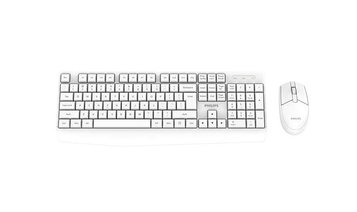 Philips 3000 series SPT6337W/93 keyboard Mouse included Universal RF Wireless QWERTY English White – image 2