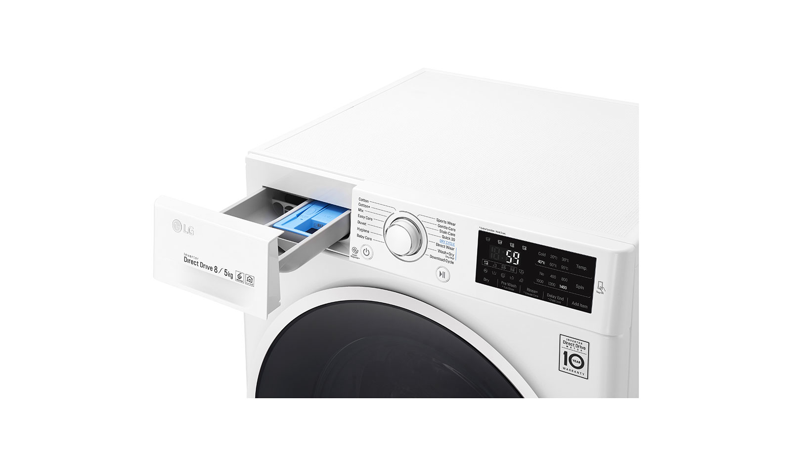 LG F4J6TMP0W washer dryer Freestanding Front-load White – image 8