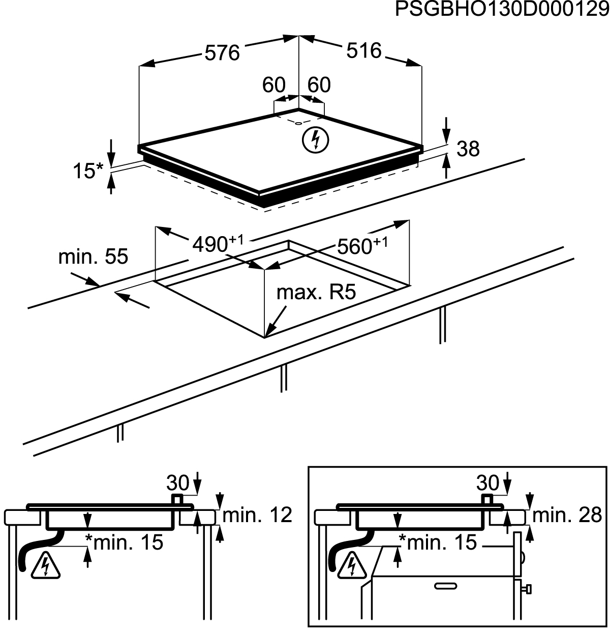 AEG HK614000XB Brushed steel Built-in Zone induction hob 4 zone(s) – image 5
