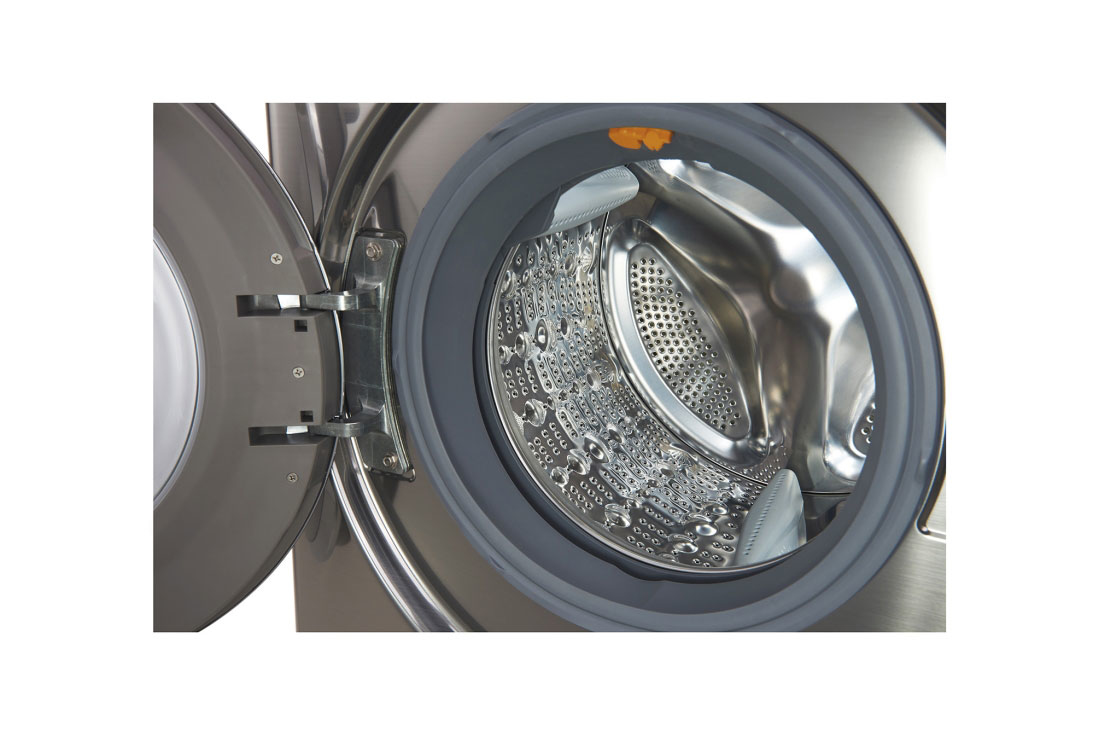 LG F14WD107TH6 washer dryer Freestanding Front-load Black, Stainless steel – image 3