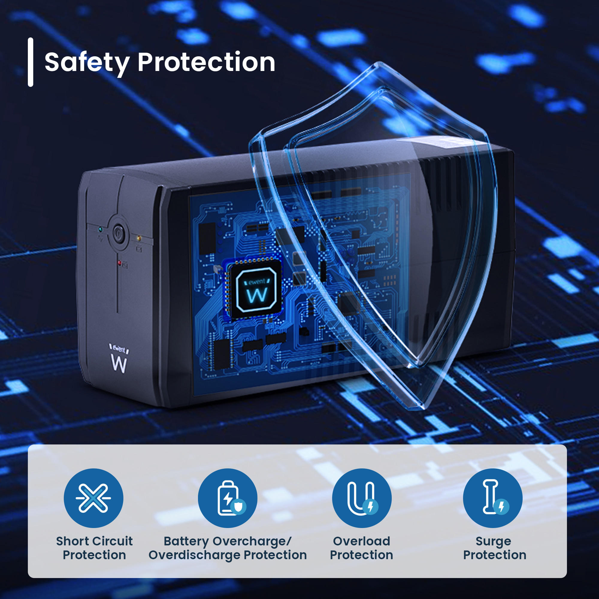 Ewent EW3995 uninterruptible power supply (UPS) Line-Interactive 0.78 kVA – image 7