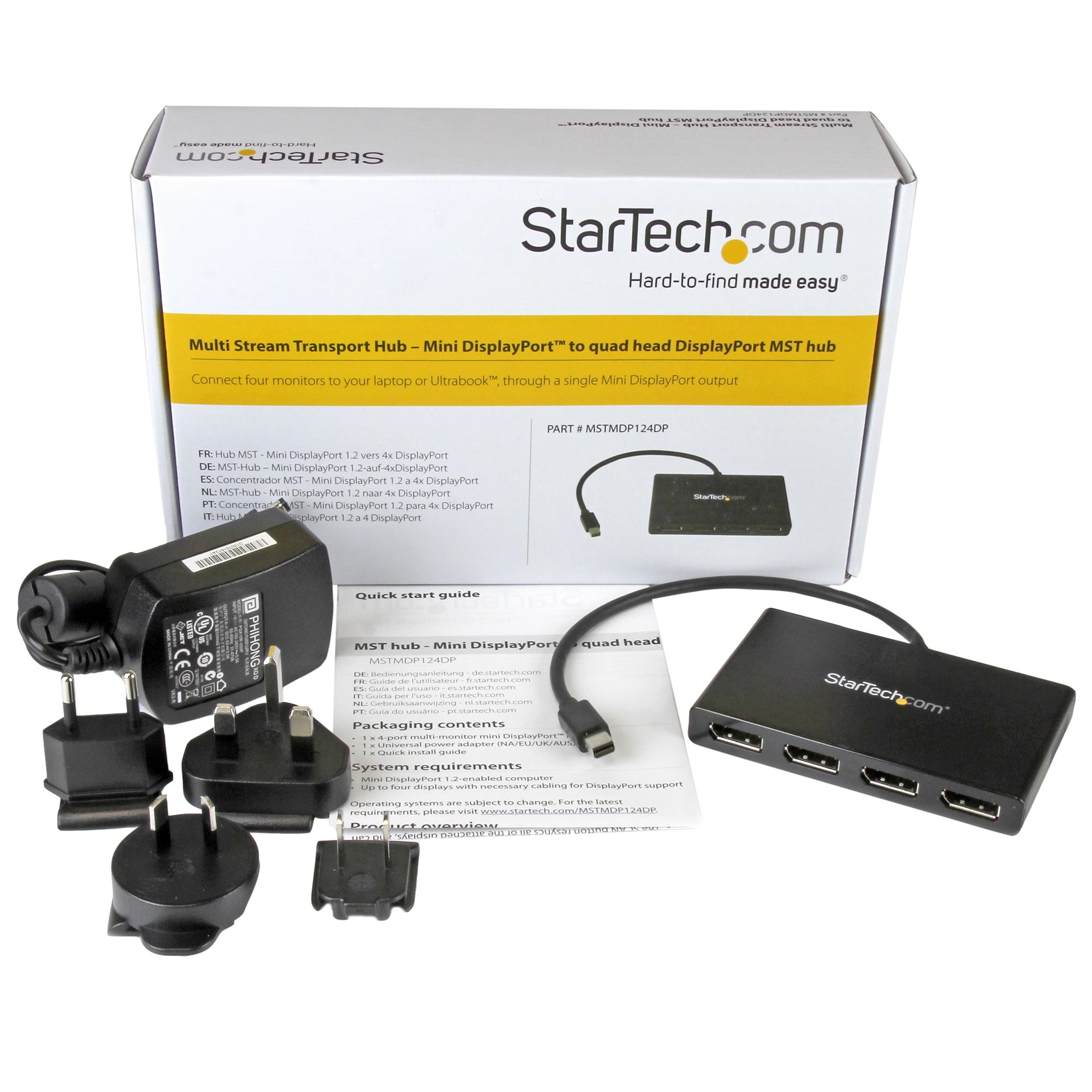 StarTech.com 4-Port Multi Monitor Adapter - Mini DisplayPort to DisplayPort MST Hub – image 8