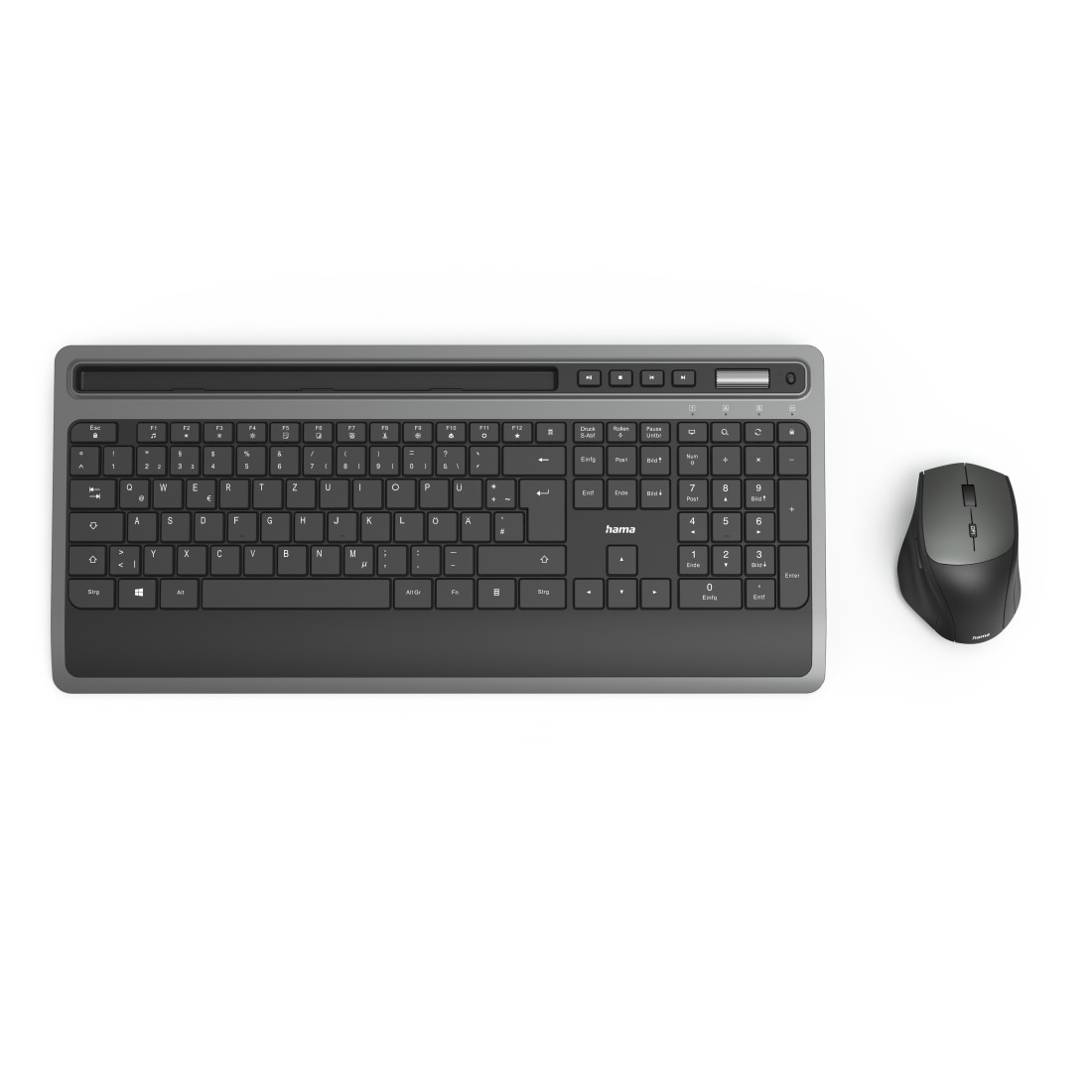 Hama KMW-600 keyboard Mouse included Office RF Wireless QWERTZ German Anthracite, Black – image 2