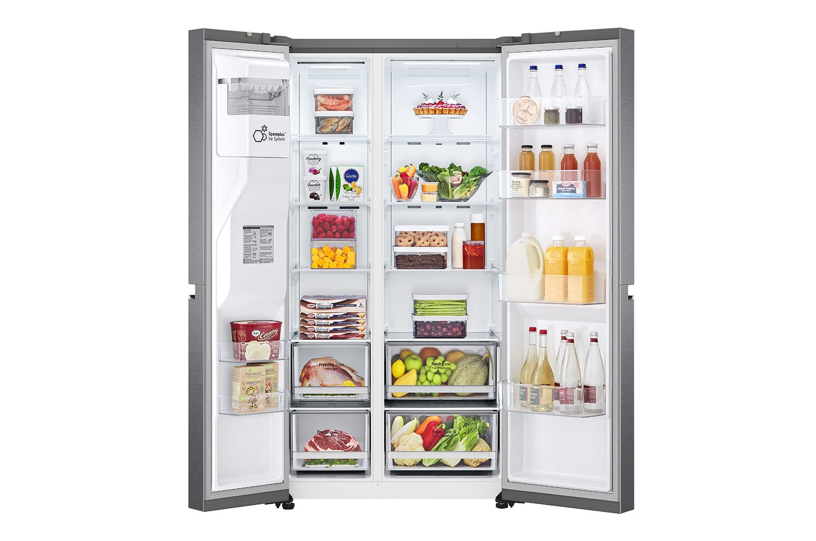 LG GSLV70DSTF side-by-side refrigerator Freestanding – image 2