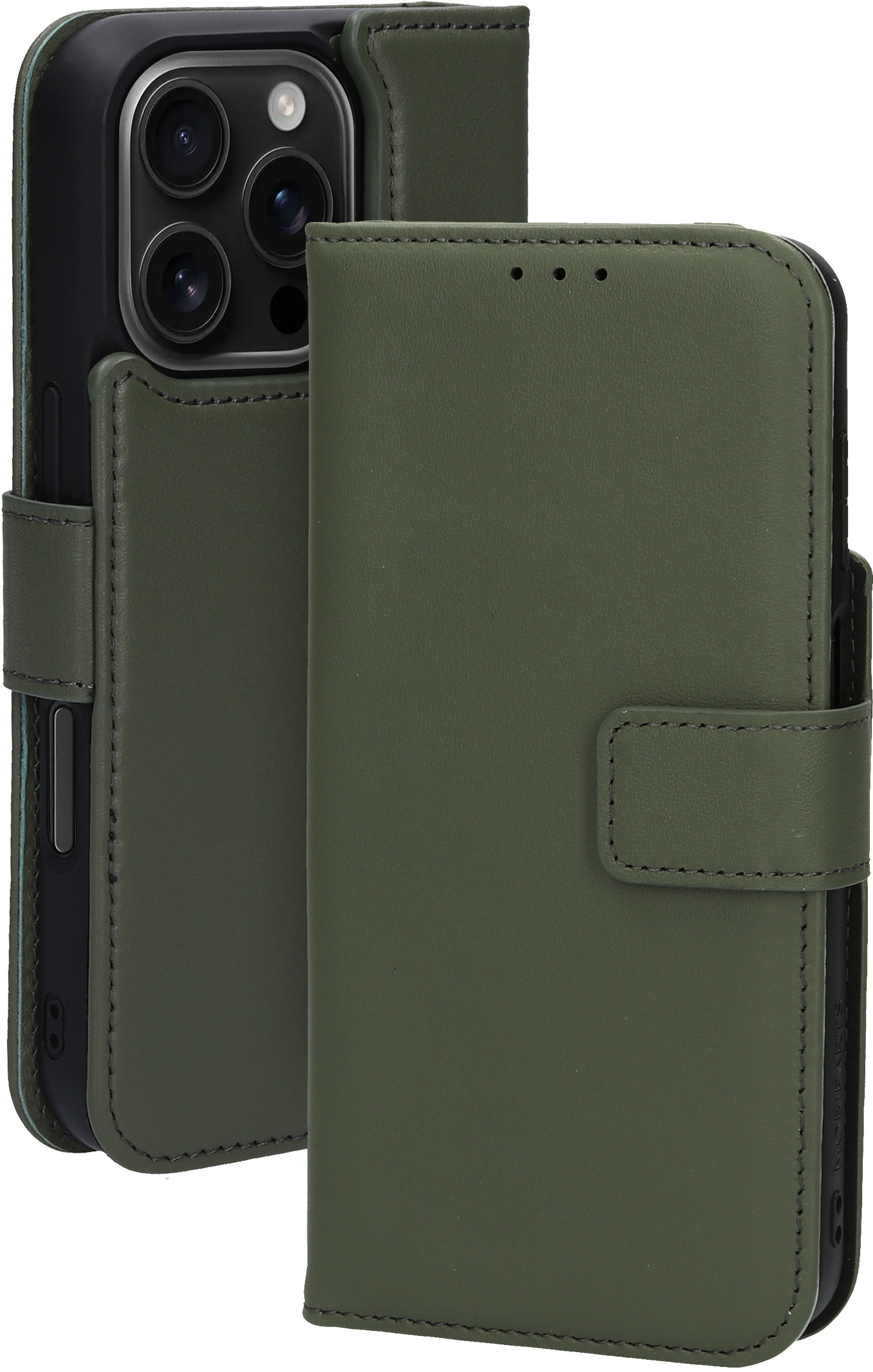 Mobiparts Leather 2 in 1 Wallet Case Apple iPhone 16 Pro Green – image 2