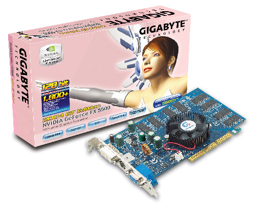 GIGABYTE GV-N55128DP graphics card GeForce FX 5500