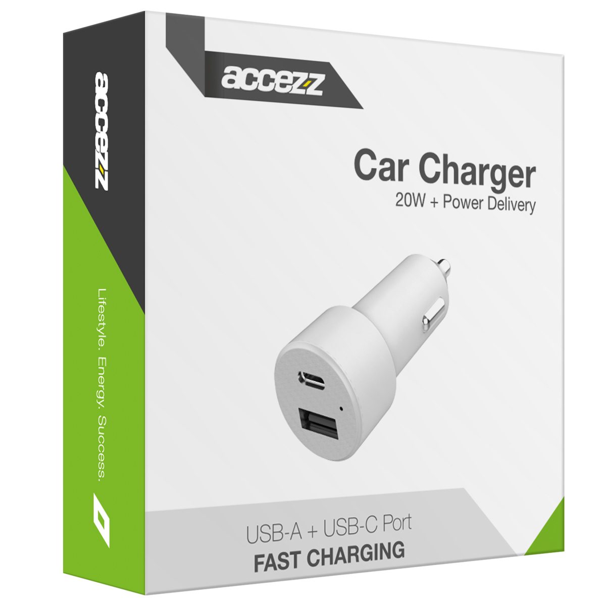 Accezz CARCHARGER50267102 mobile device charger Universal White Cigar lighter Fast charging Auto – image 8