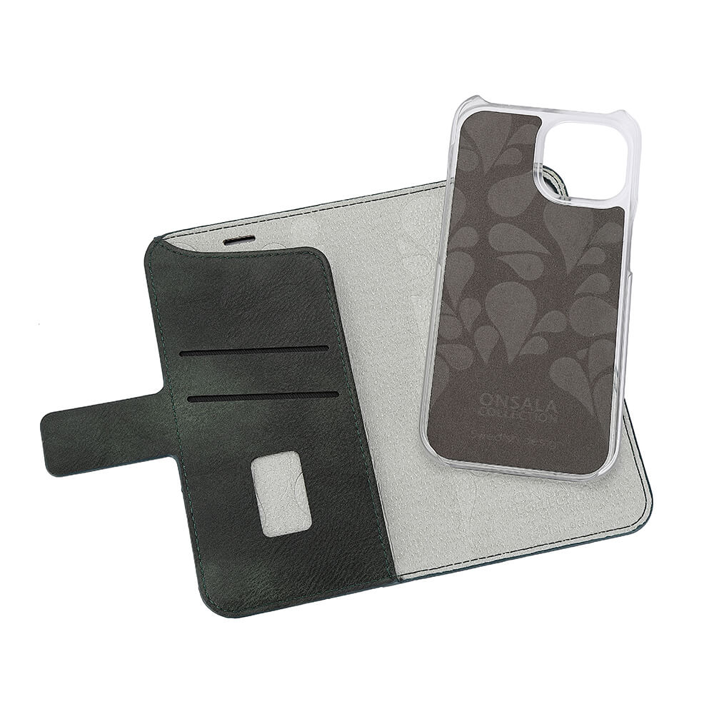 Onsala Wallet Case Eco 2 Card Slots MagSeries Dark Green - iPhone 15 Plus – image 4