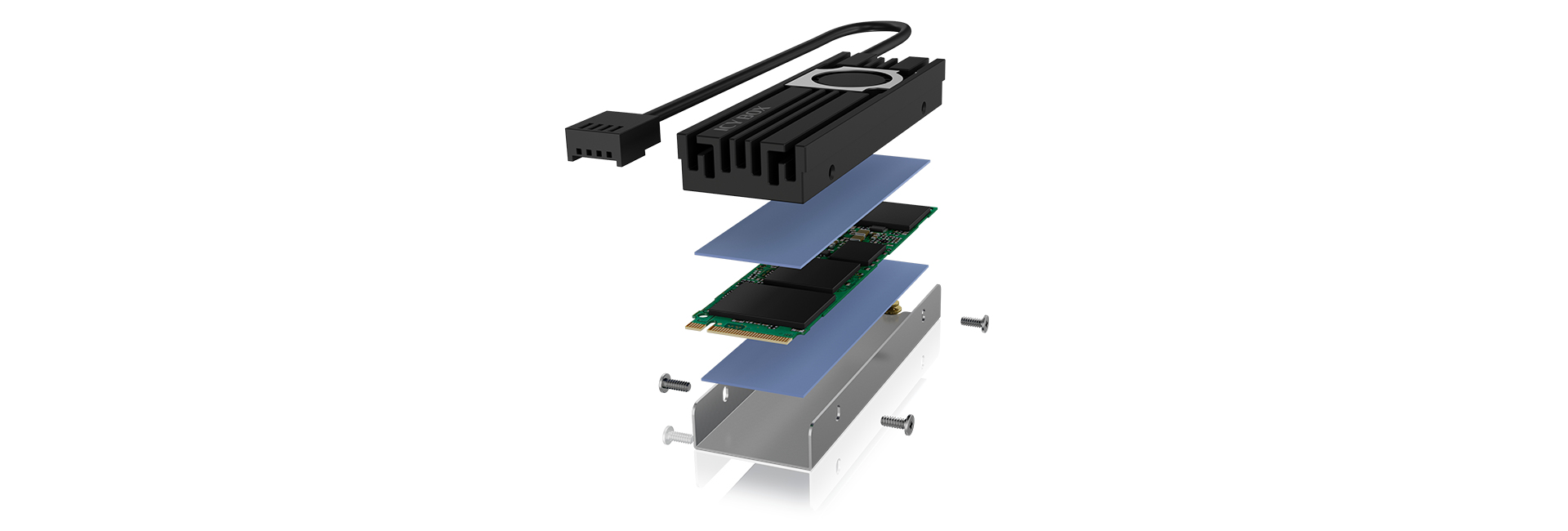 ICY BOX IB-M2HSF-703 Solid-state drive Heatsink/Radiator – image 3