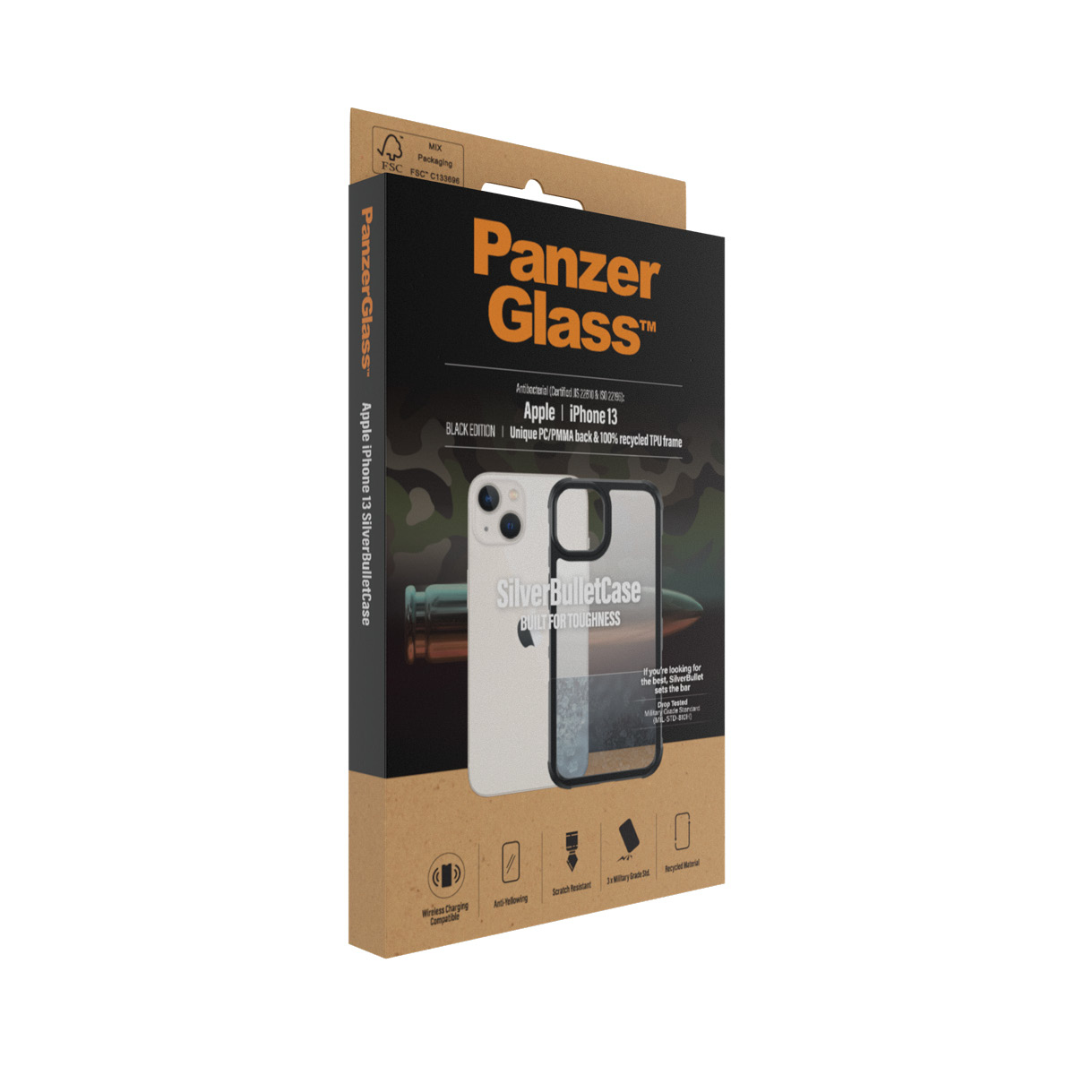 PanzerGlass ® SilverBullet ClearCase iPhone 13 | Black – image 4