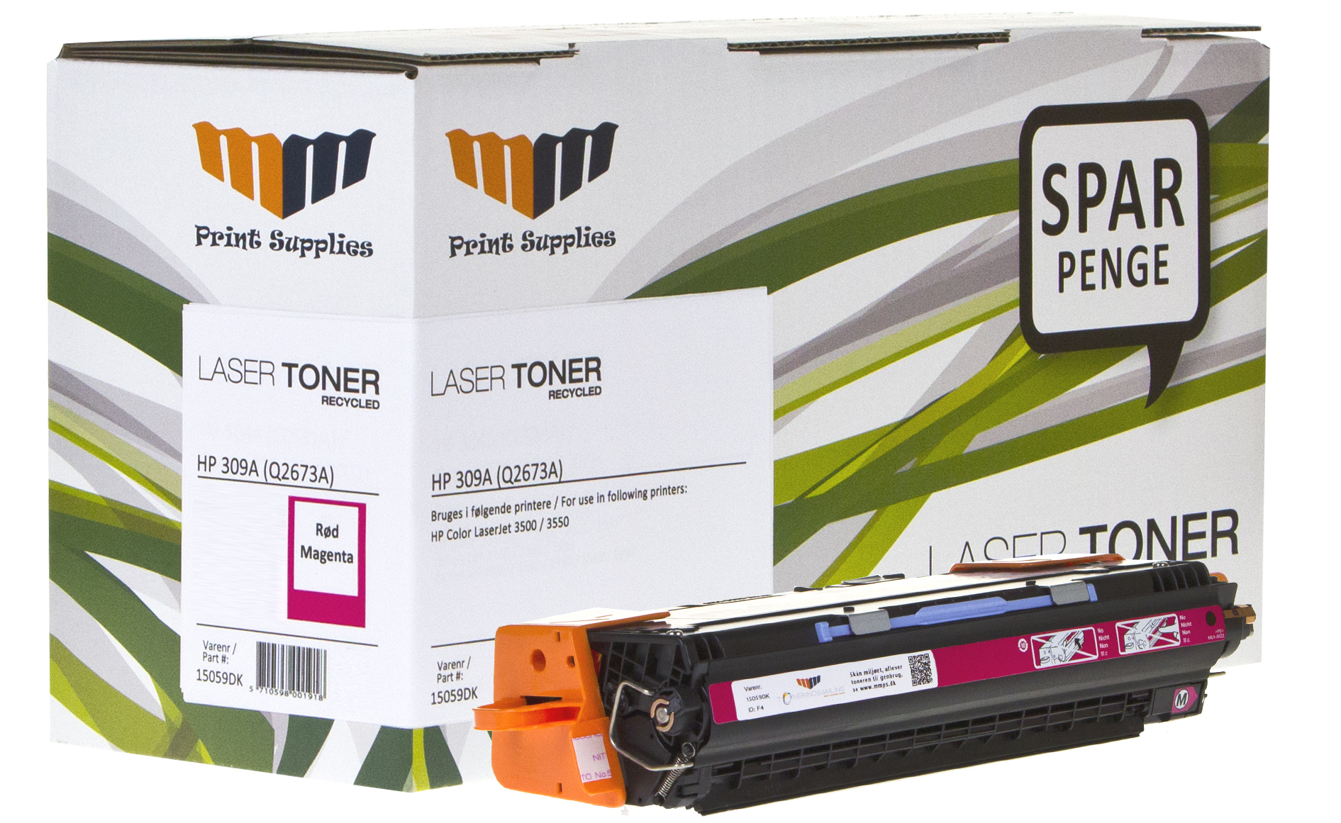 MM Magenta Laser Toner - HP 309A (Q2673A) - For HP Color LaserJet – image 2