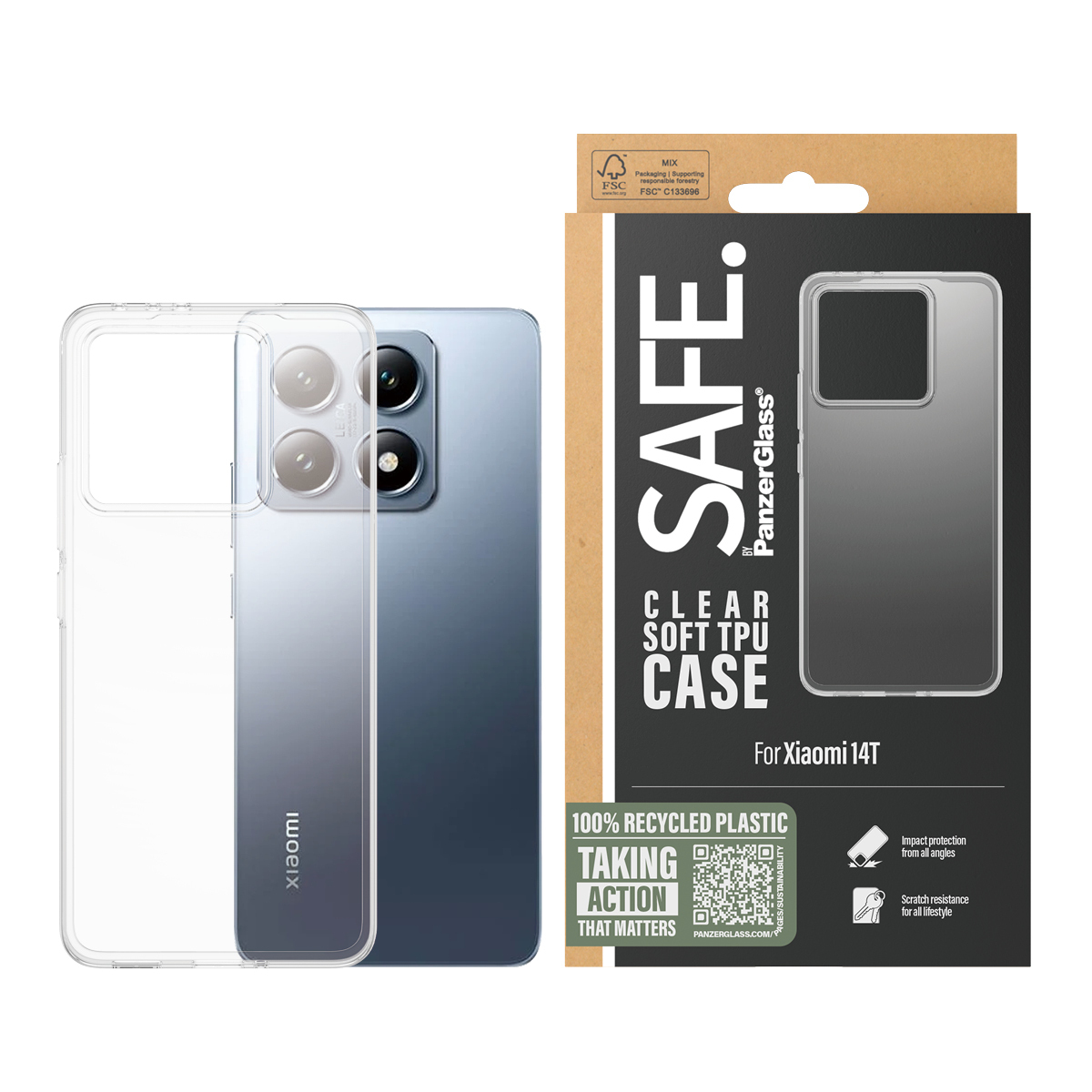 PanzerGlass SAFE. by PanzerGlass® TPU Case Transparent Xiaomi 14T – image 2