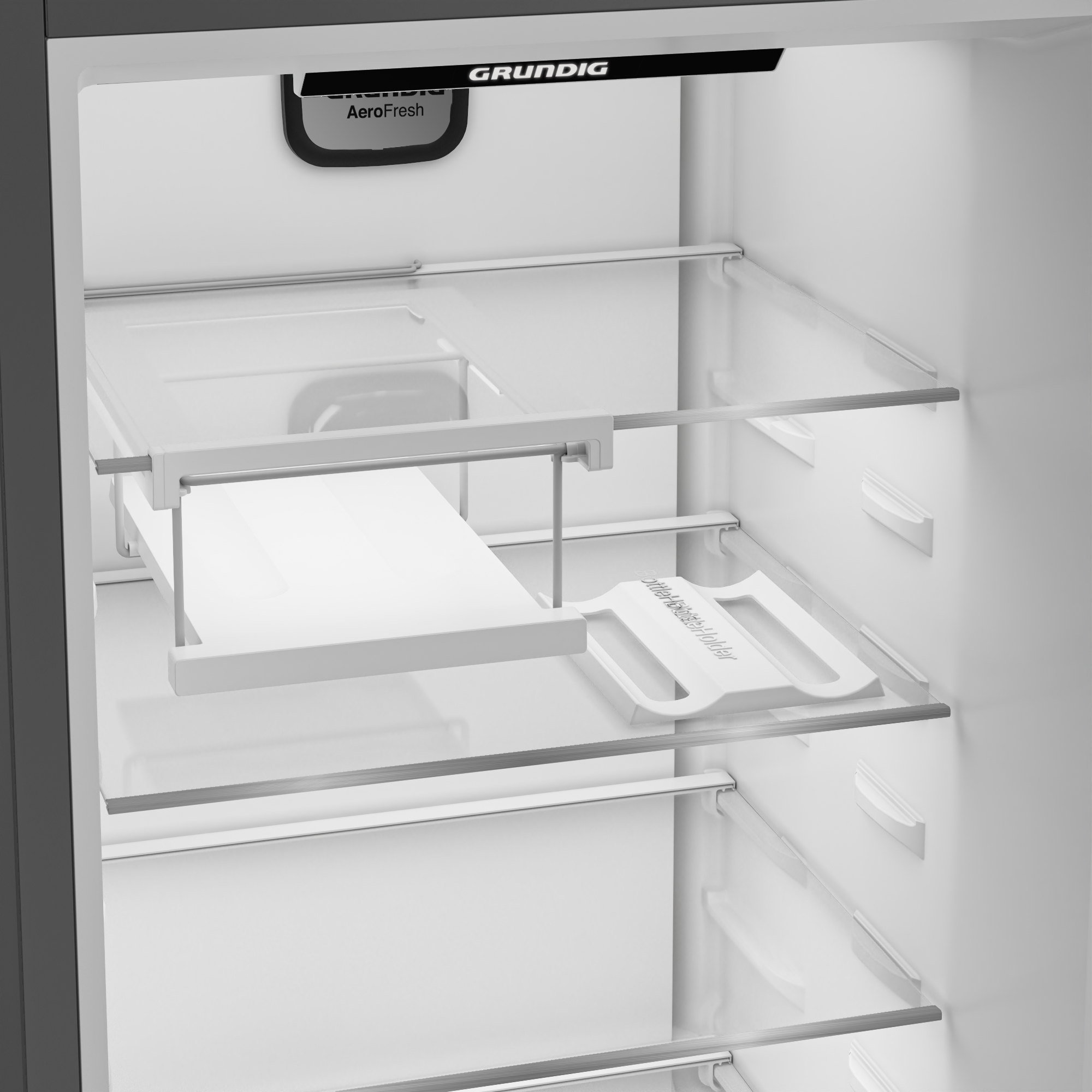 Grundig GLNEP5686VPZ Freestanding Tall Larder Fridge with LED Display – image 3
