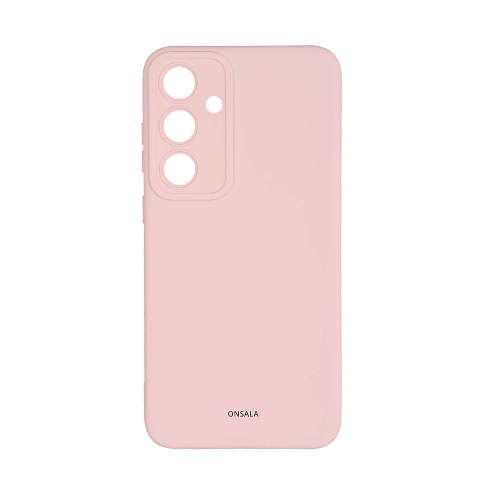 Onsala Phone Case with Silicone Feel Chalk Pink - Samsung S24+