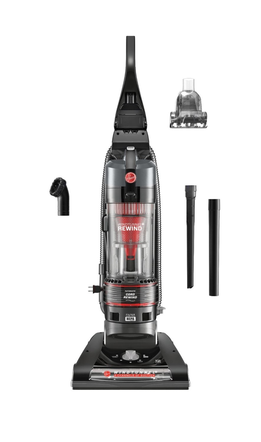 Hoover UH70821PC stick vacuum/electric broom Upright vacuum Dry HEPA Bagless Black – image 4