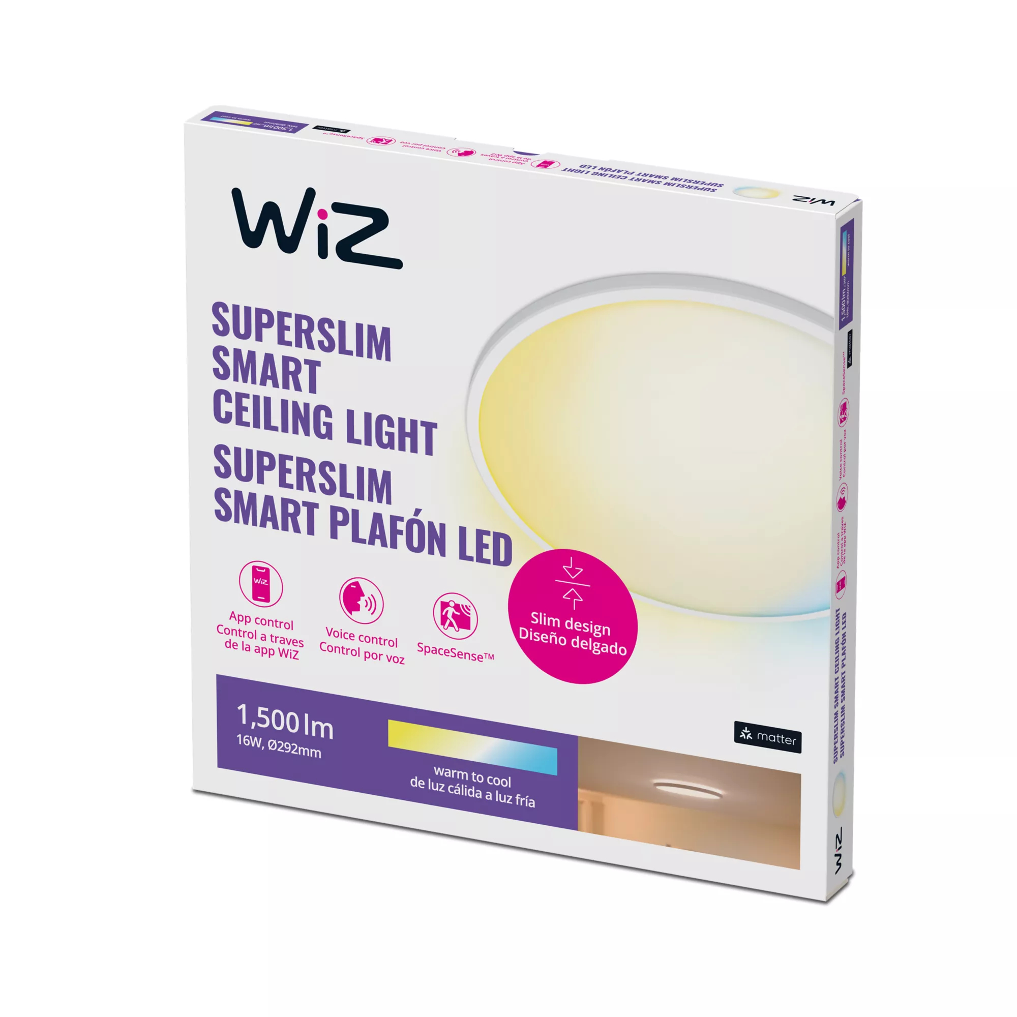 WiZ 8720169071674 smart lighting Smart ceiling light Wi-Fi/Bluetooth – image 3