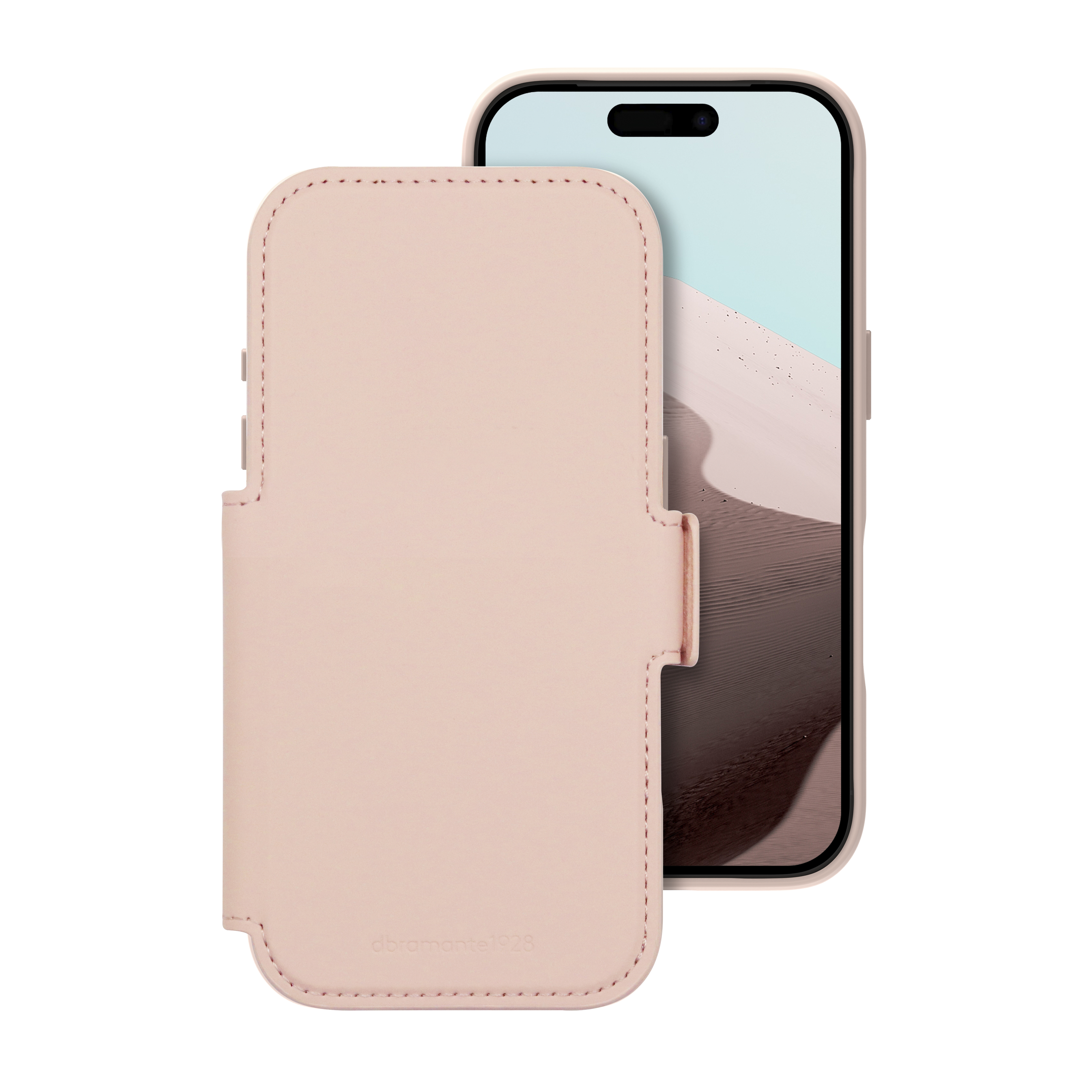 dbramante1928 Lynge - Flip cover for mobile phone - MagSafe compatibility - ICON - pink sand - for Apple iPhone 17 Pro