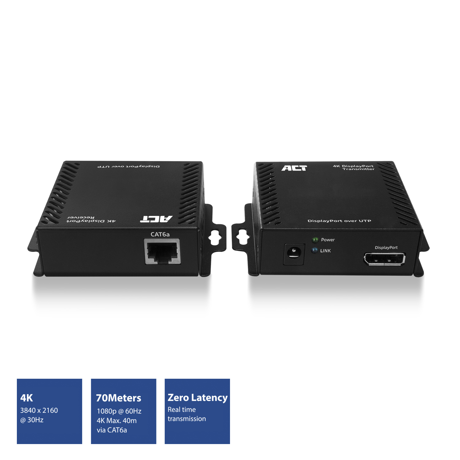 ACT AC7770 4K DisplayPort over CATx extender set up to 70 meter – image 3