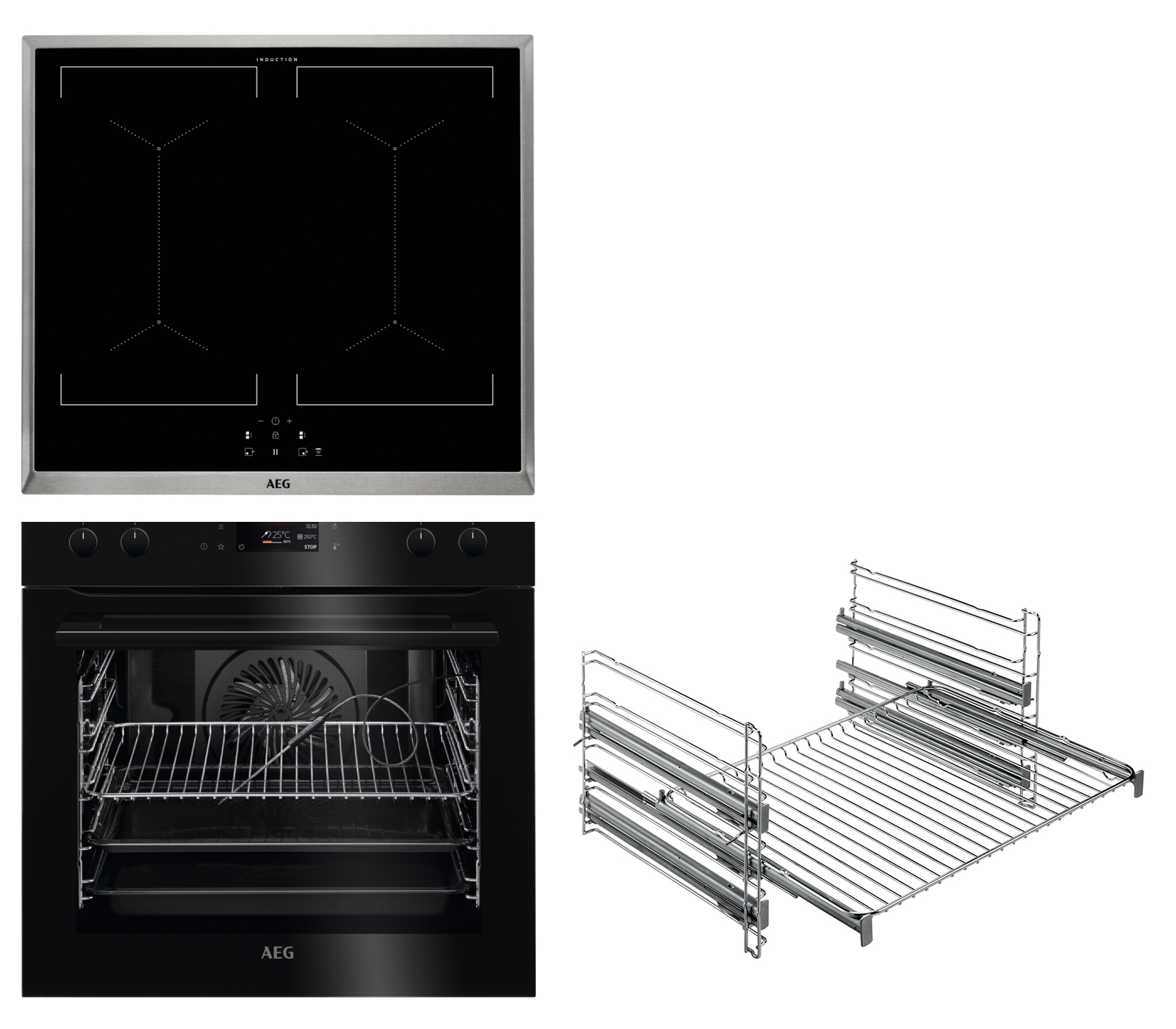 AEG EX73PMAXB2 cooking appliance set Zone induction hob Electric