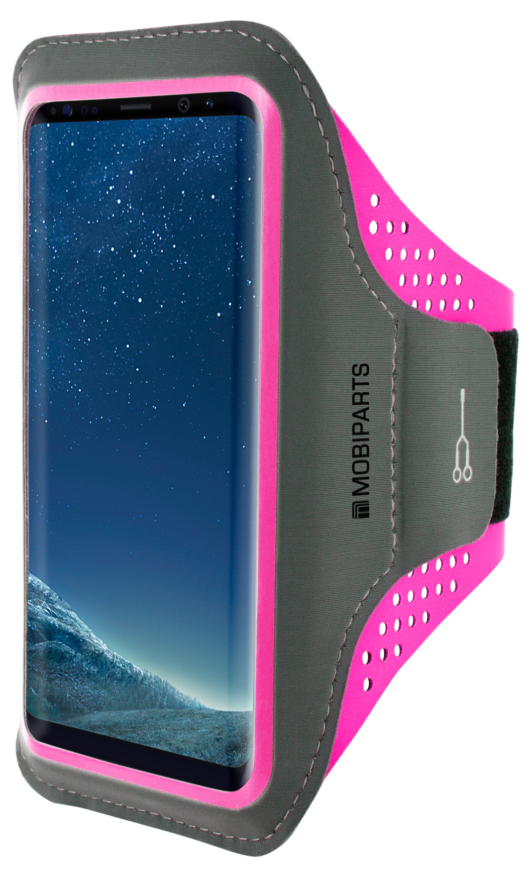 Mobiparts Comfort Fit Sport Armband Samsung Galaxy S8 Neon Pink