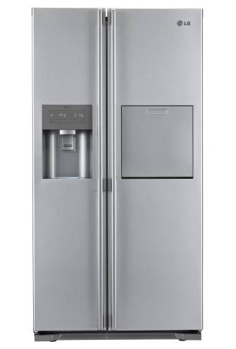 LG GS5162AEFV side-by-side refrigerator Freestanding Brushed steel