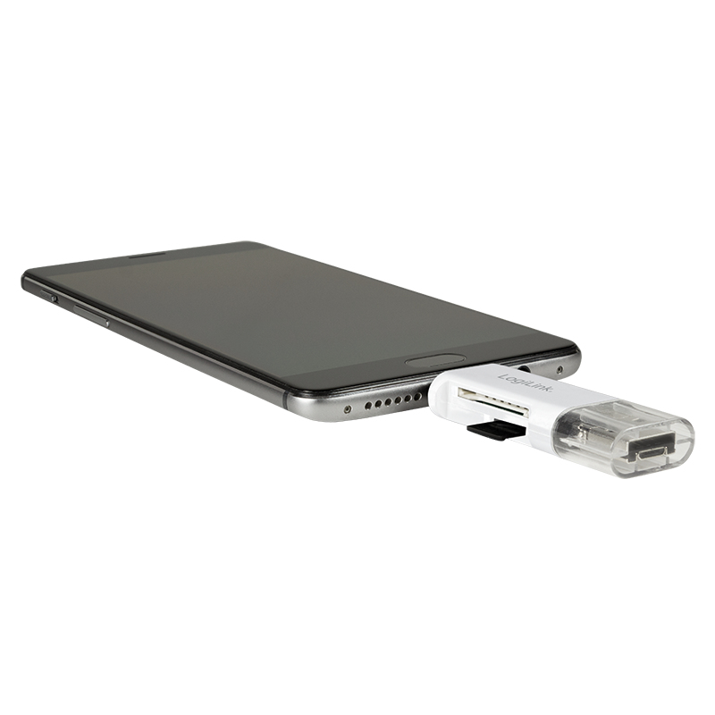 LogiLink CR0041 card reader USB-C/Micro-B/USB-A White – image 9