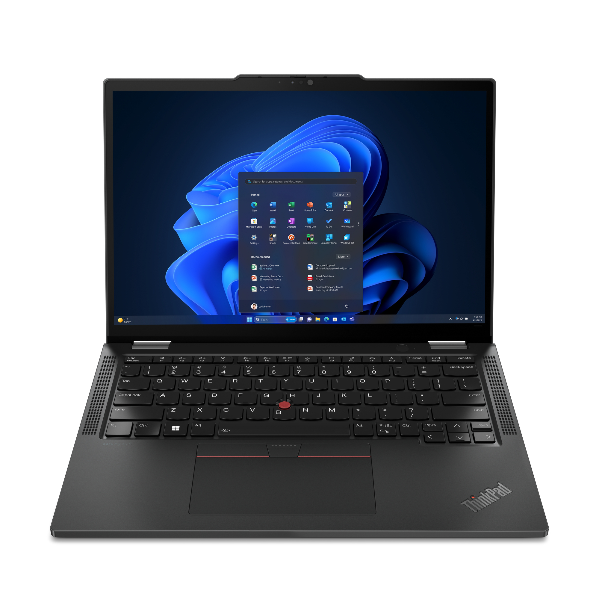 Lenovo ThinkPad X13 2-in-1 Gen 5 Intel Core Ultra 7 155U Ibrido (2 in 1) 33,8 cm (13.3") Touch screen WUXGA 32 GB LPDDR5x-SDRAM