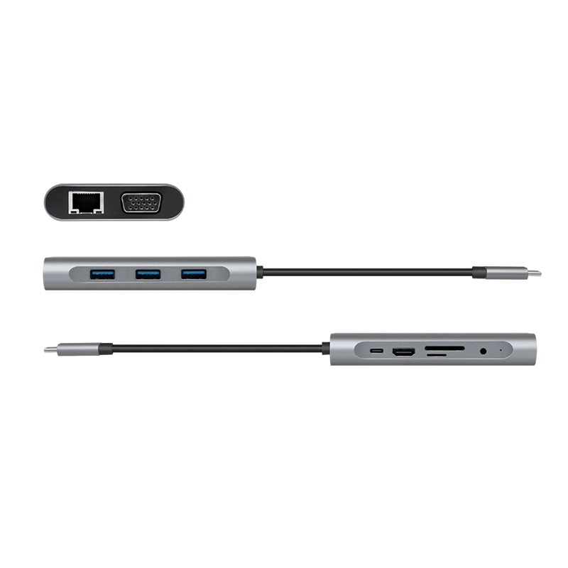 LogiLink UA0383 laptop dock/port replicator Wired USB 3.2 Gen 1 (3.1 Gen 1) Type-C Silver – image 4