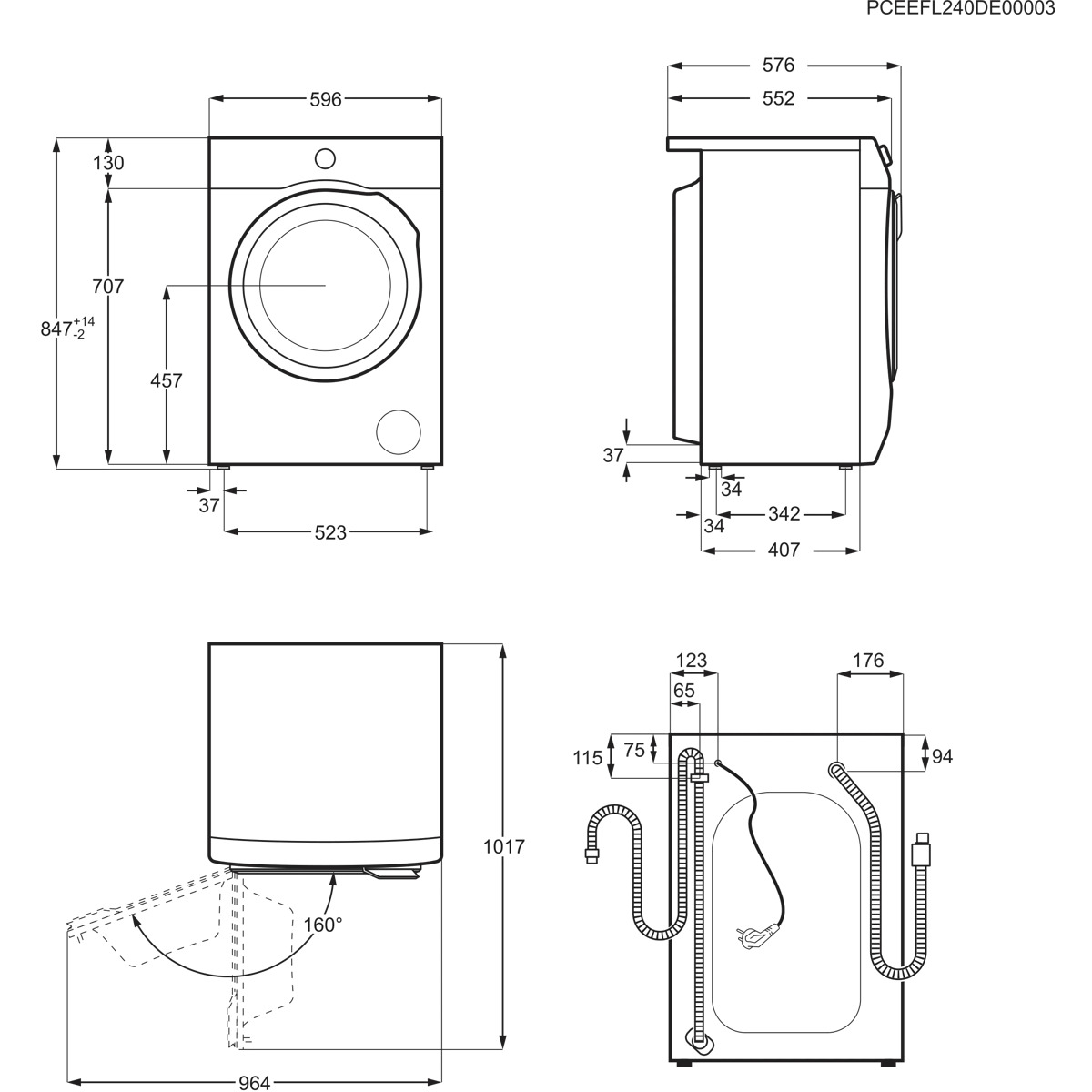 Electrolux EW2FK576W washing machine Front-load – image 8