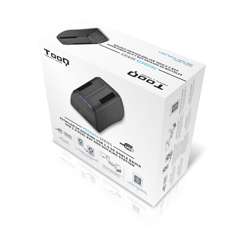 TooQ TQDS-702BG storage drive docking station Black – image 3