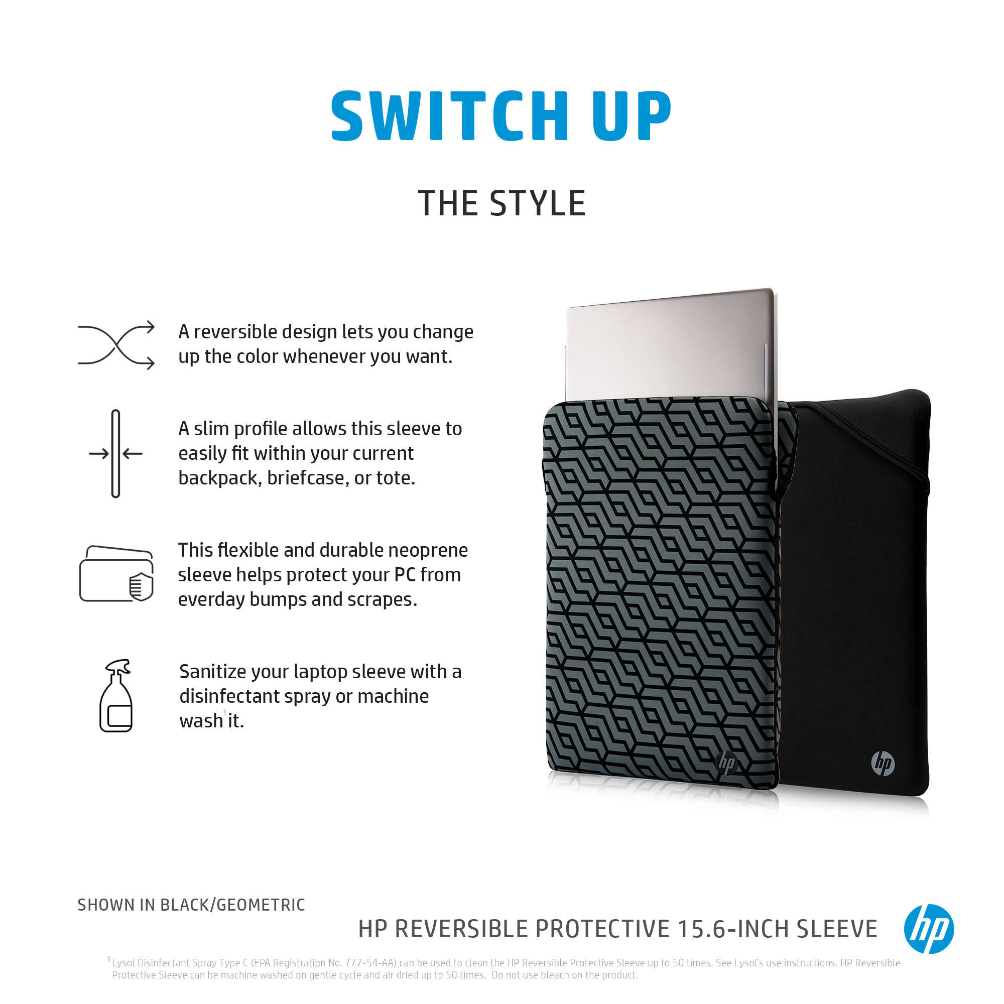 HP 15 ReversP Blk/Slv Sleeve – image 4
