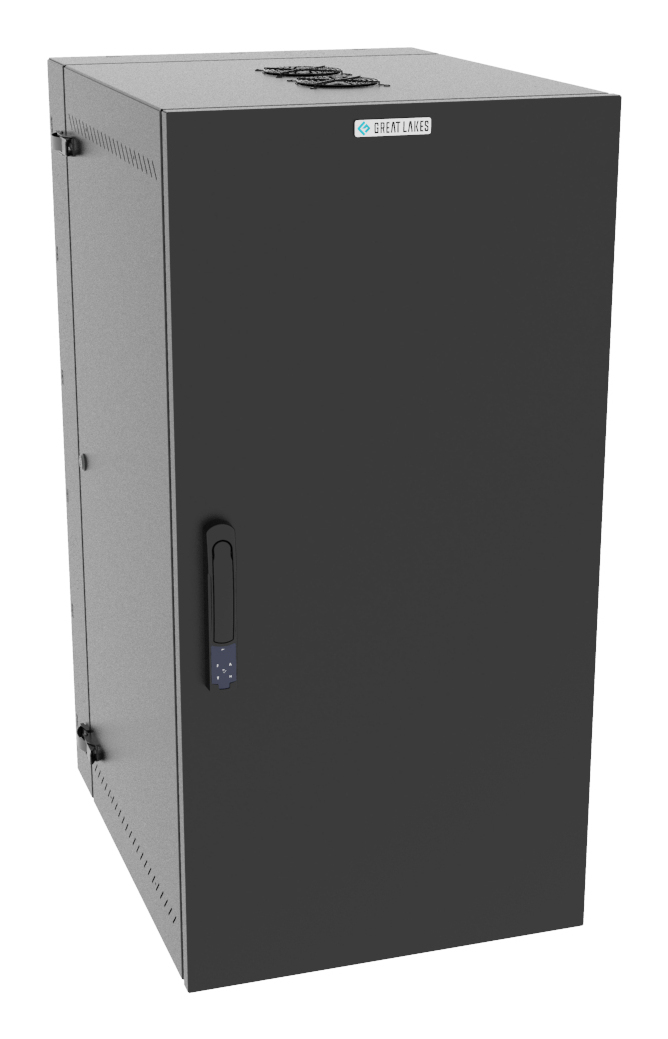 Vertiv VR Rack GL48WMCMS-B-SE-AF-00 rack cabinet 25U Wall mounted rack Black