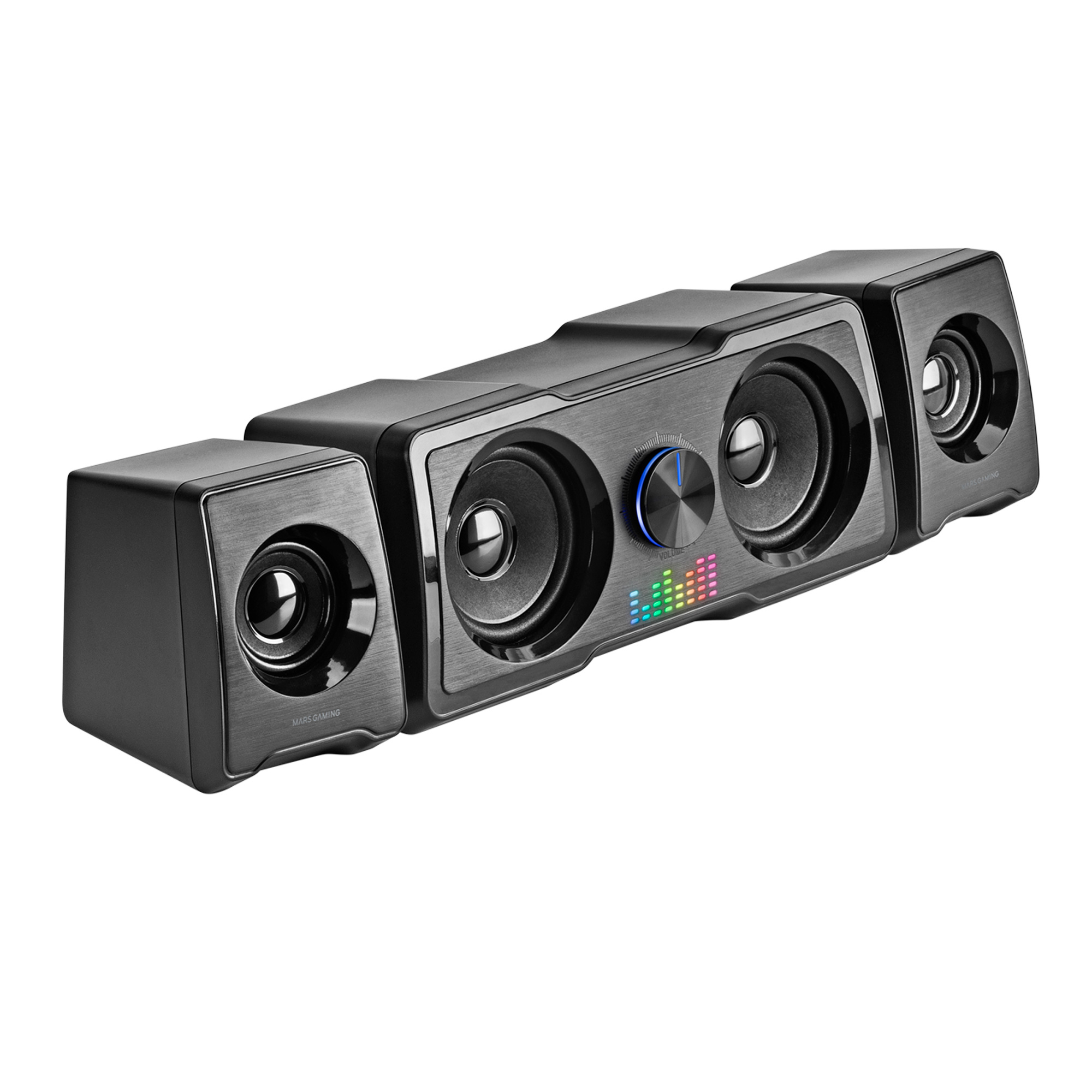 Mars Gaming MS22 Compact Gaming Speakers 2.2 RGB Flow Subwoofer + 4 Active Speakers DSP Sound – image 2