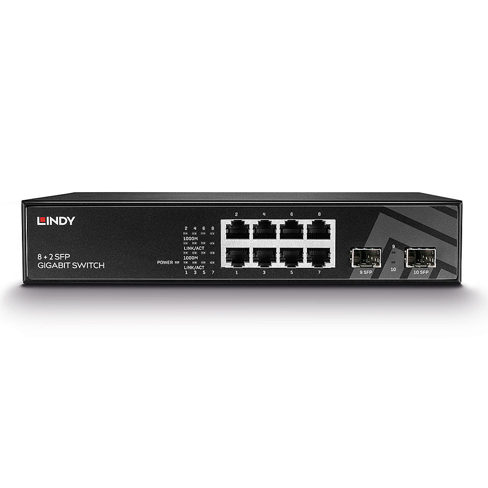 Lindy 8 Port + 2 SFP Gigabit Managed Switch – image 3