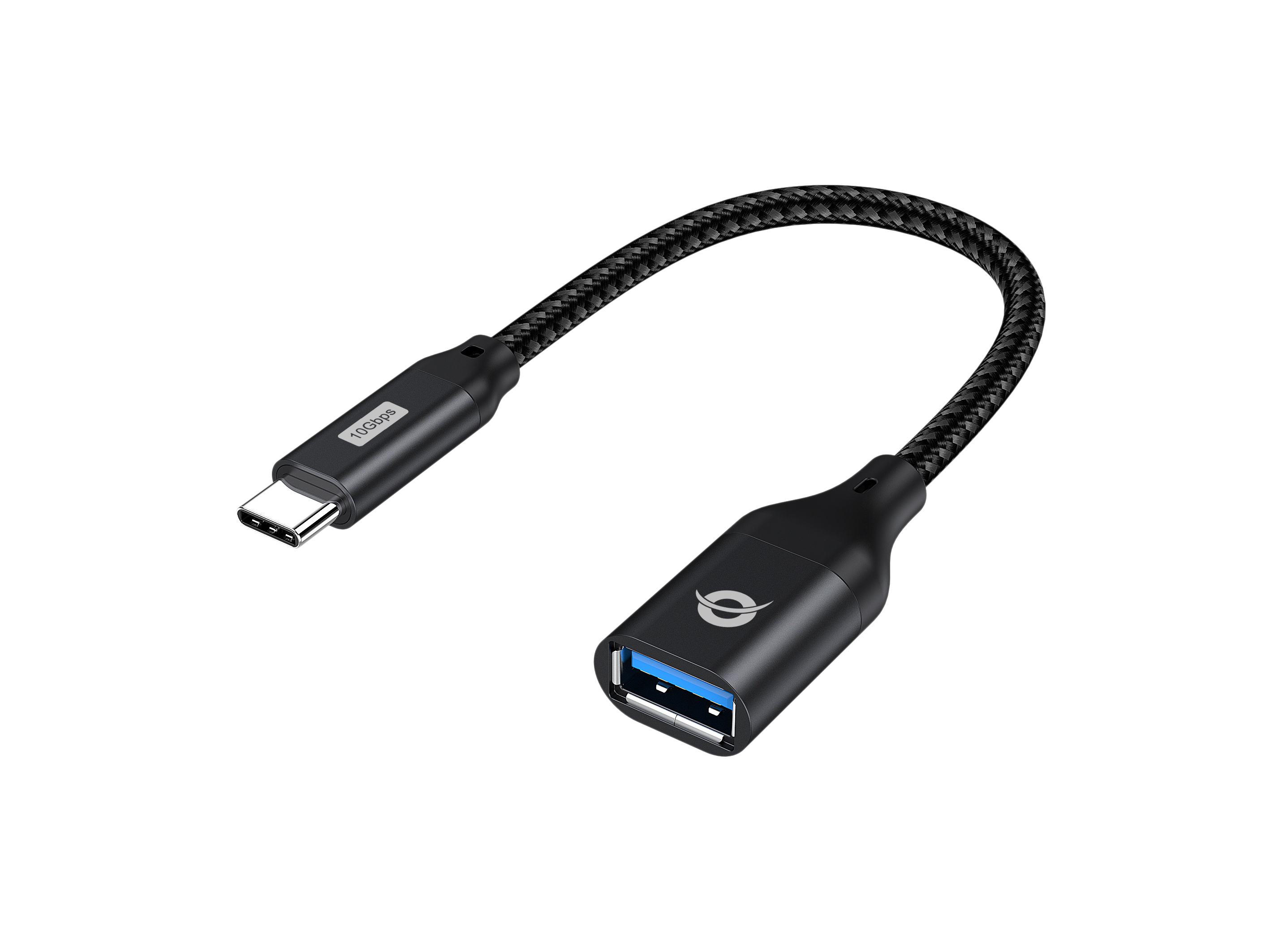 Conceptronic ABBY18B USB-C Erkek - USB-A Dişi Dönüştürücü Adaptör, Siyah, 10 Gbps